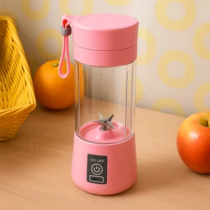 Portable USB Electric Juicer With 6-Blades, Blender Cup (380ML) For Travel, Gym, Office