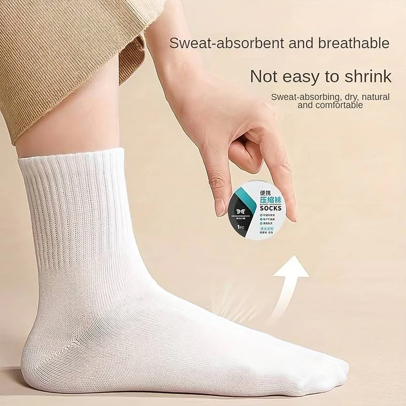 Portable Disposable Socks, Perfect For Hiking, Flying, And Long Trips (1 Pair) - Image 3