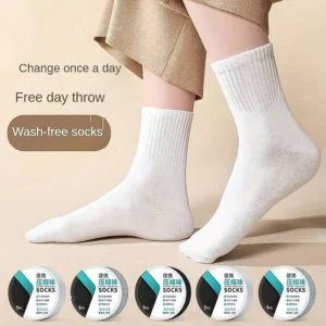 Portable Disposable Socks, Perfect For Hiking, Flying, And Long Trips (1 Pair)