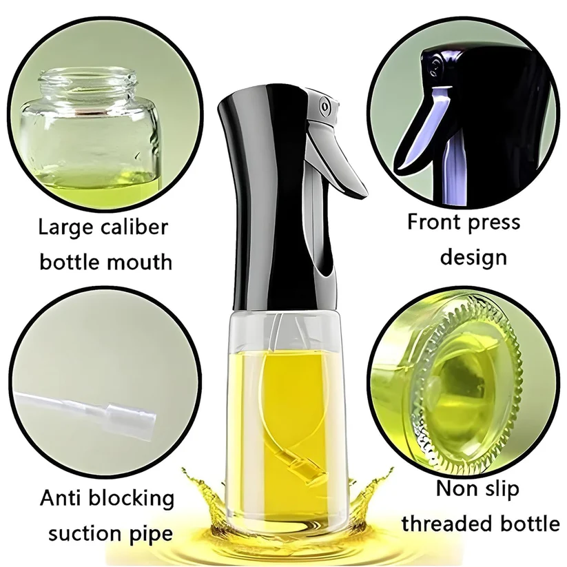 Plastic Oil Dispenser Bottle Spray (1 Pc / 200 ml Approx) - Image 4