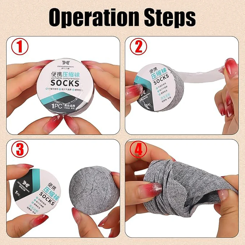 Portable Disposable Socks, Perfect For Hiking, Flying, And Long Trips (1 Pair) - Image 2