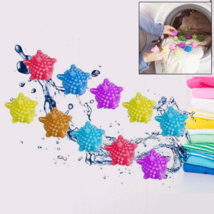 Soft Star Laundry Dryer Balls - 10-Pieces Multi-Color Clothes Softener